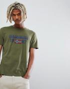 Napapijri Solin Logo Crew Neck T-shirt In Khaki - Green