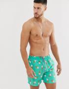 Threadbare Icecream Print Swim Short - Green