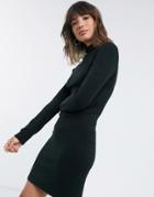 French Connection Babysoft Crew Neck Short Dress In Black