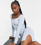 Puma Classics Body-conscious Dress In Blue-blues