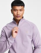 Farah Half Zip Sweatshirt In Purple