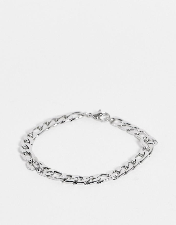 Topman Snake Chain Bracelet In Silver