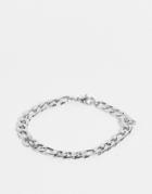 Topman Snake Chain Bracelet In Silver