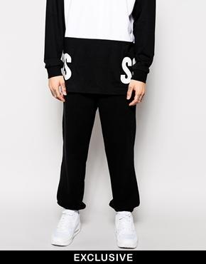 Sons Exclusive Sweatpants With Block Logo - Black