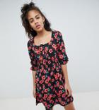 Influence Tall Square Neck Floral Skater Dress - Multi
