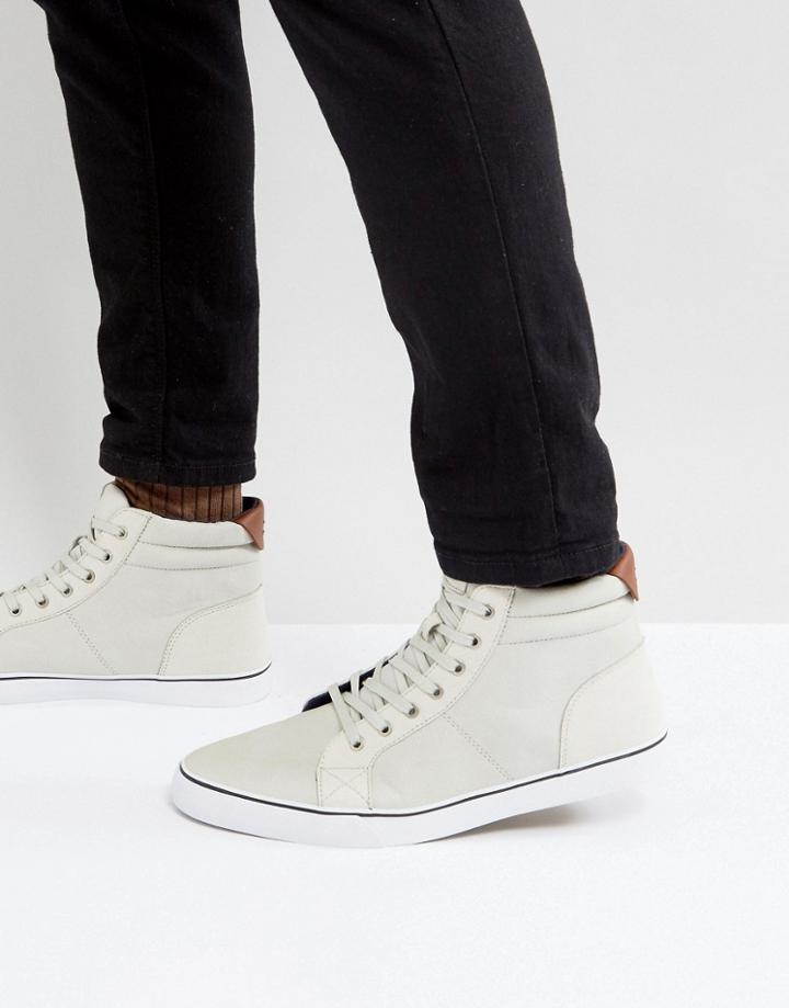 Call It Spring Seymard Hi Top Sneakers In Ice - White