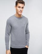 Tommy Hilfiger Sweater With Flag Logo In Gray Cotton - Gray