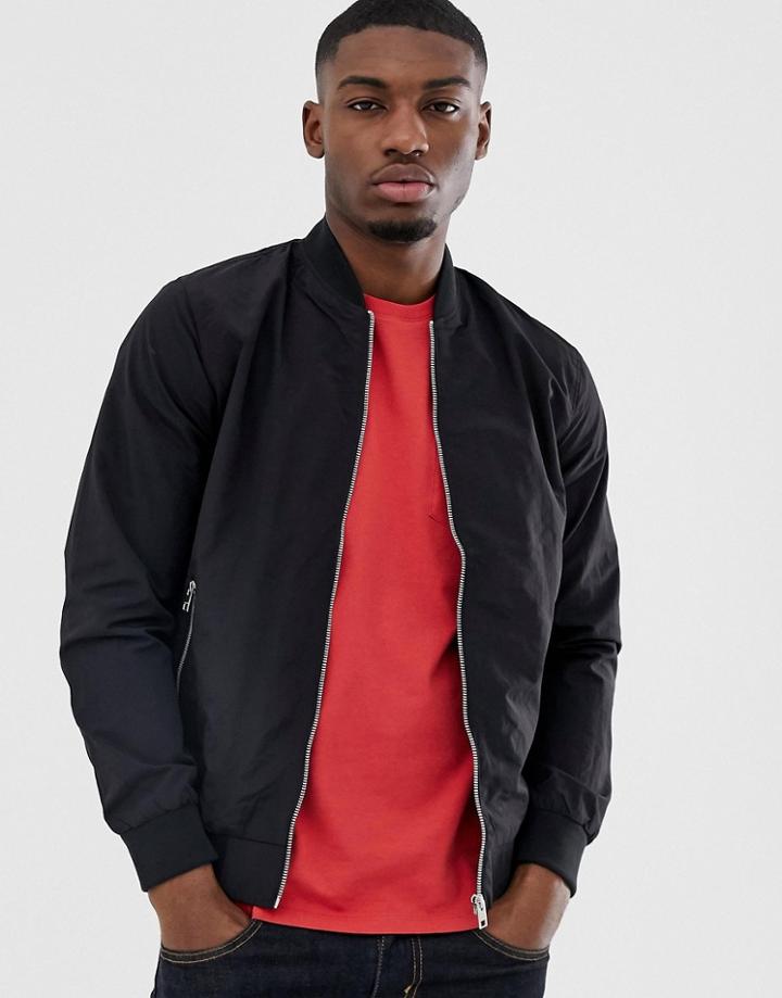 Jack And Jones Originals Bomber Jacket - Black