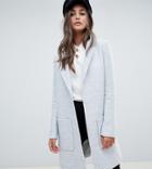 Asos Design Tall Textured Slim Coat-gray