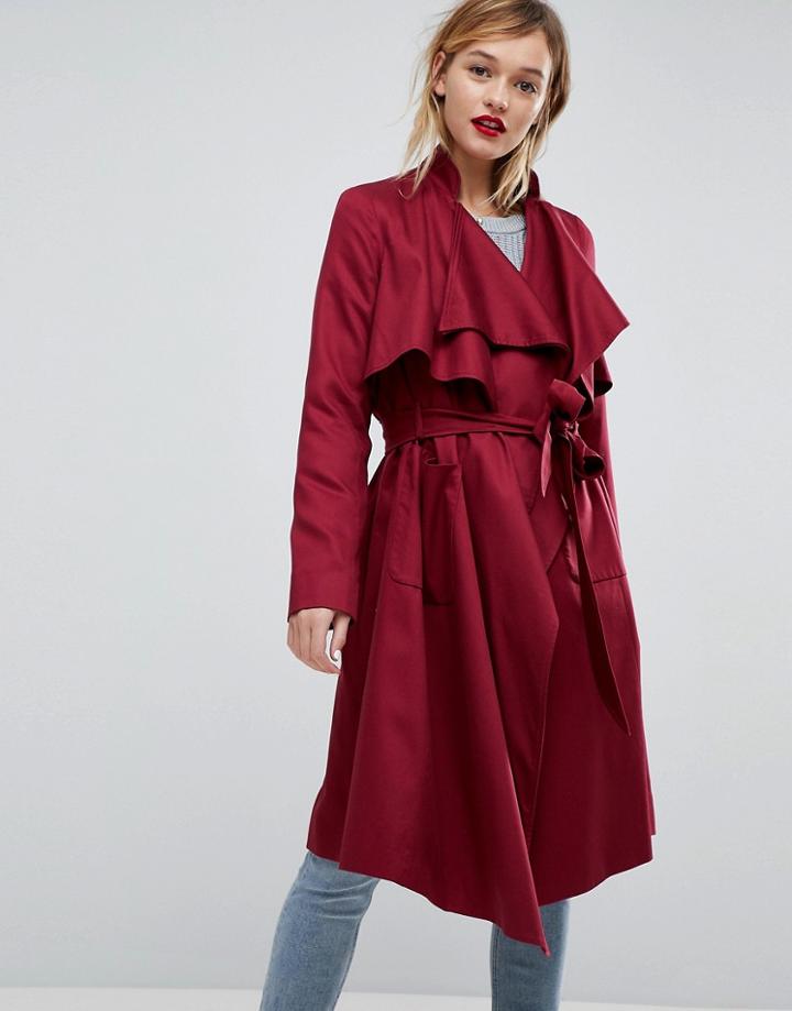 Asos Waterfall Trench - Pink