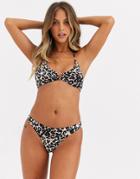 Superdry Leopard Print Bikini Bottom-brown