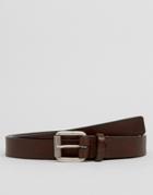 Royal Republiq Level Skinny Leather Belt In Brown - Brown