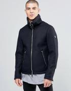 Armani Jeans Jacket With Full Fleece Lining - Navy