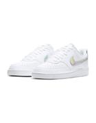 Nike Court Vision Low Leather Sneakers In White/iridescent