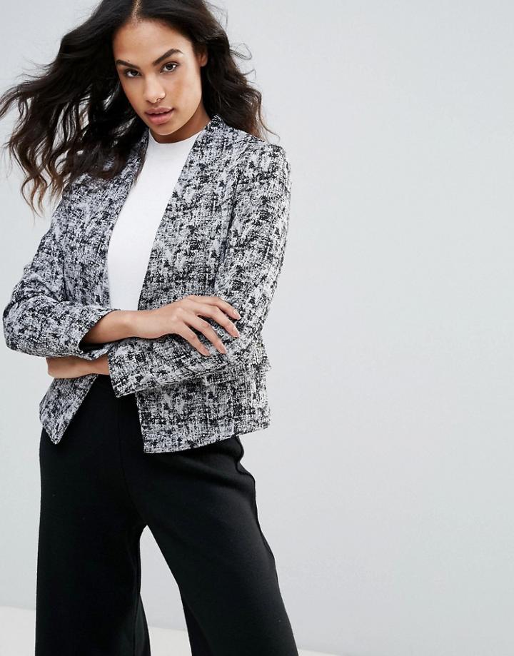Frnch Print Blazer - Black