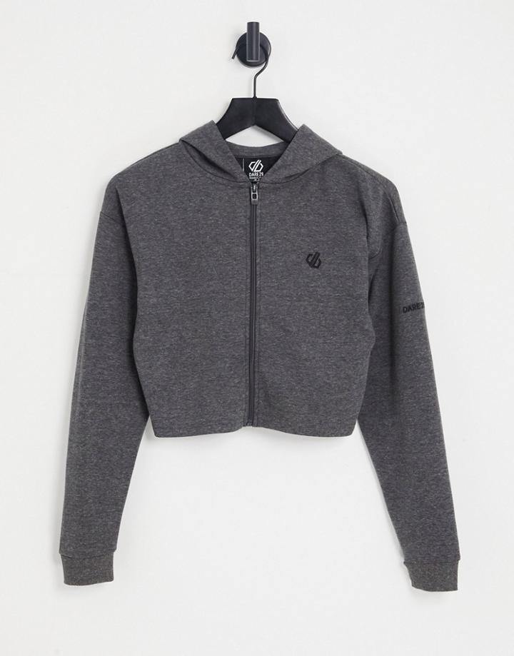 Dare 2b Lounge About Cropped Hoodie In Charcoal Gray - Part Of A Set