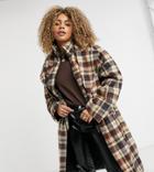 Collusion Double Layer Check Coat-multi