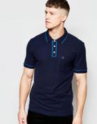 Original Penguin Heritage Fit Pocket Polo Shirt With Tonal Piping - Navy