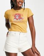 Levi's High Waisted Mom Shorts In Ecru-white