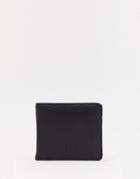 Fred Perry Tumbled Pu Billfold Wallet In Black - Black