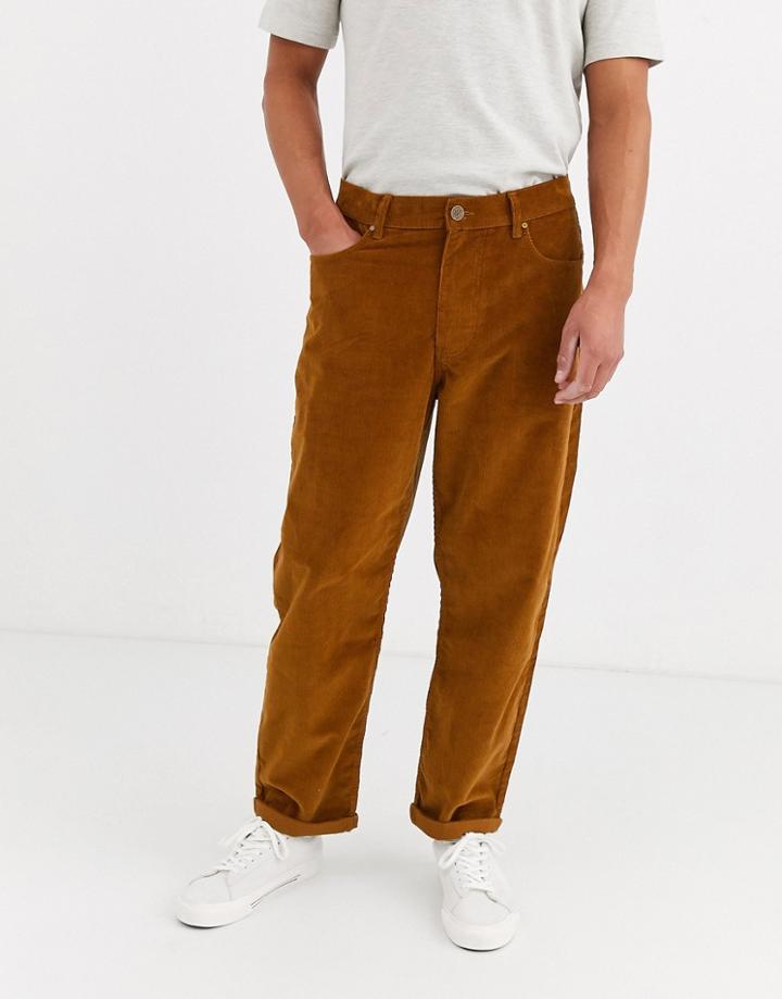 Brooklyn Supply Co Wide Skate Fit Pants In Brown