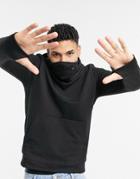 Tommy Hilfiger Funnel Neck Hoodie In Black