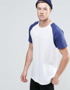 Brave Soul Raglan Sleeve T-shirt - White