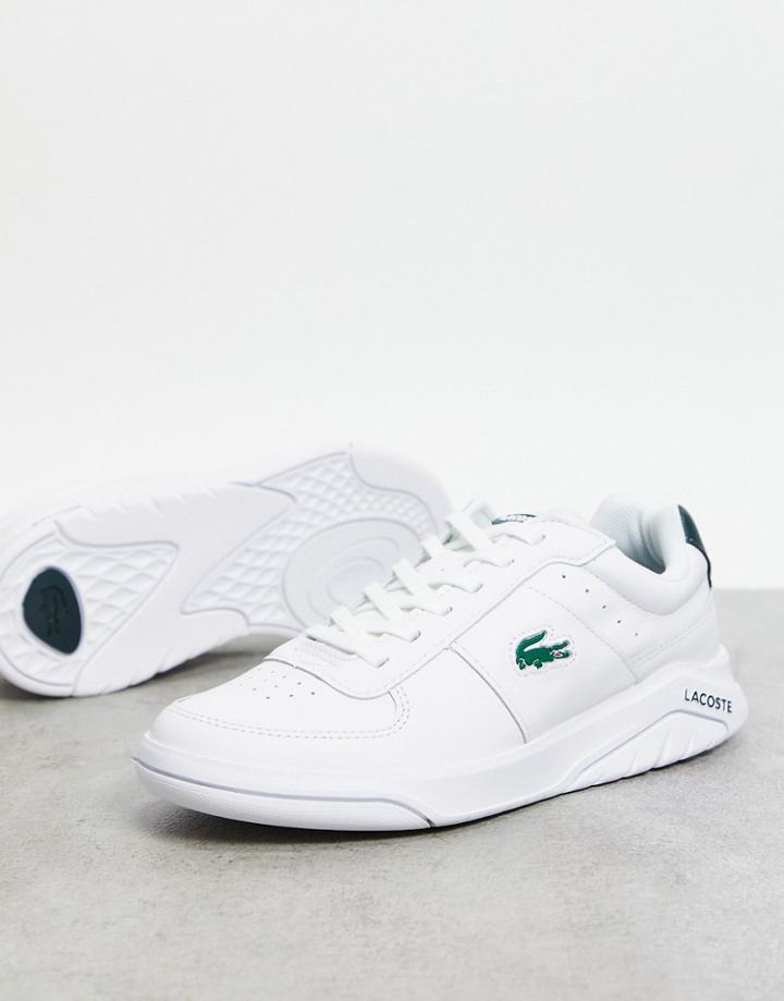 Lacoste Game Advance Sneakers In White Green