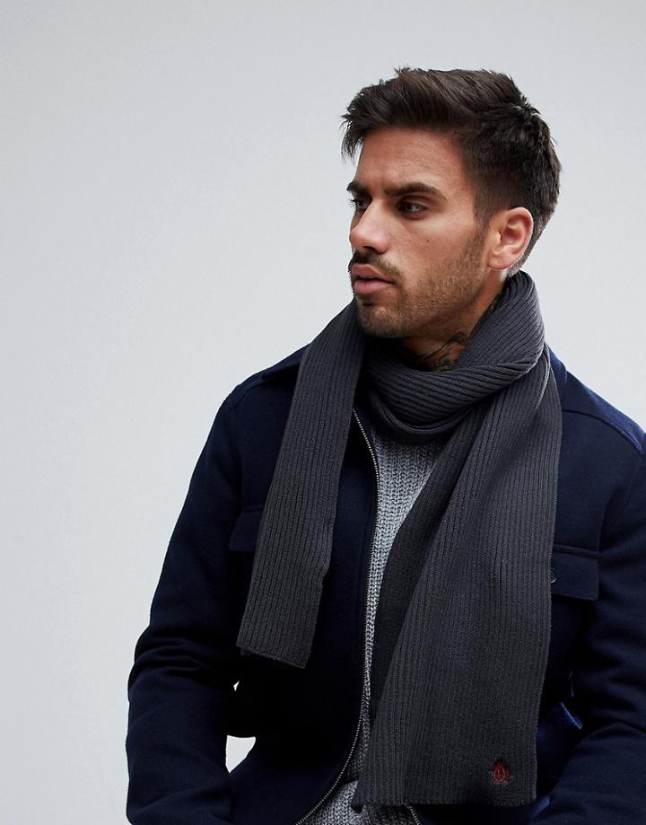 Original Penguin Rib Scarf - Gray