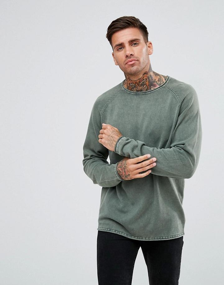 Troy Raglan Sweater - Green