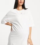 Topshop Maternity Oversized Plain T-shirt In White