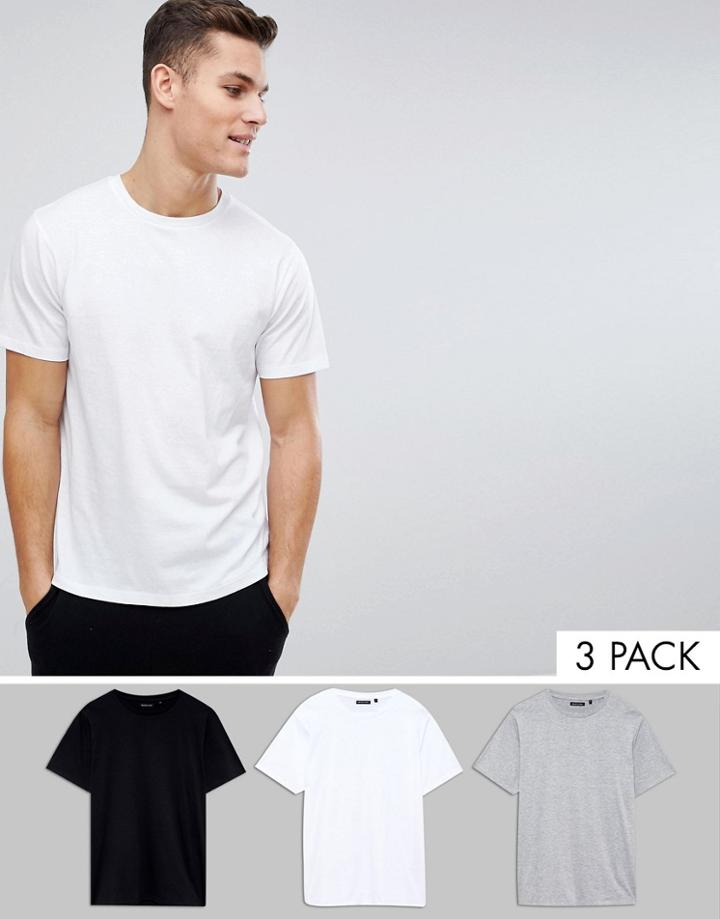 Brave Soul 3 Pack T-shirt - Multi
