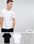 Brave Soul 3 Pack T-shirt - Multi