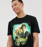 Asos Design Tall Harry Potter Relaxed Fit T-shirt-black