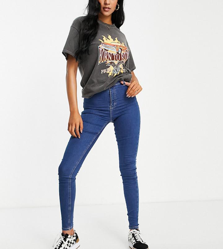 Topshop Tall Mid Blue Joni Jeans-blues