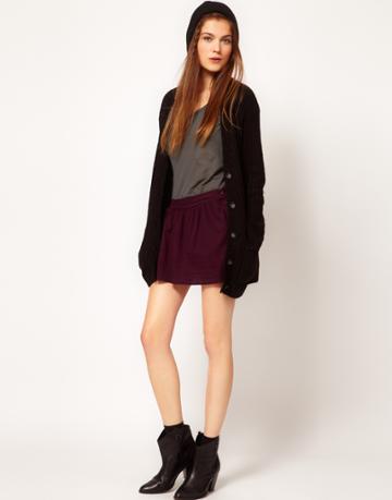 American Vintage Flippy Cotton Mini Skirt