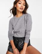 French Connection Babysoft Crew Neck Knit Sweater In Gray-grey