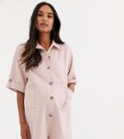 Asos Design Maternity Soft Slouchy Button Front Romper