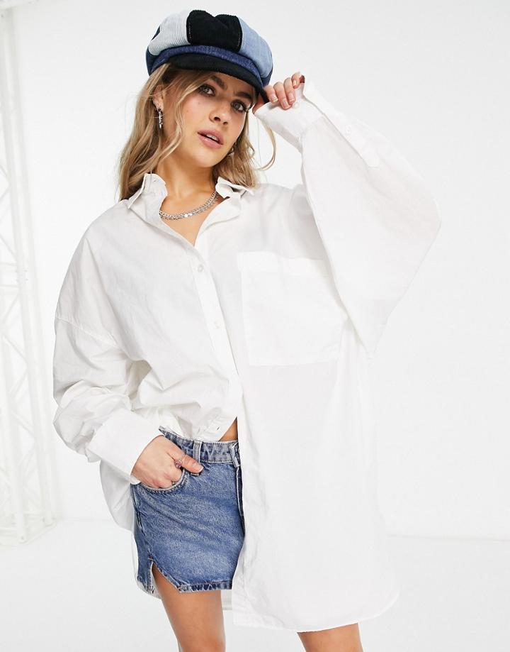 Weekday Oversized Shirt In White