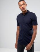 Jack & Jones Premium Short Sleeve Jersey Shirt - Blue