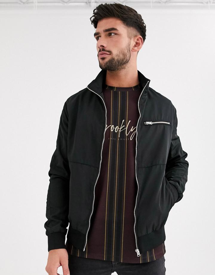 New Look Racer Jacket In Black