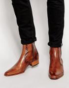 Jeffery West Western Zip Boots - Tan
