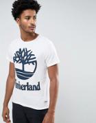 Timberland Big Logo T-shirt Slim Fit In White - White