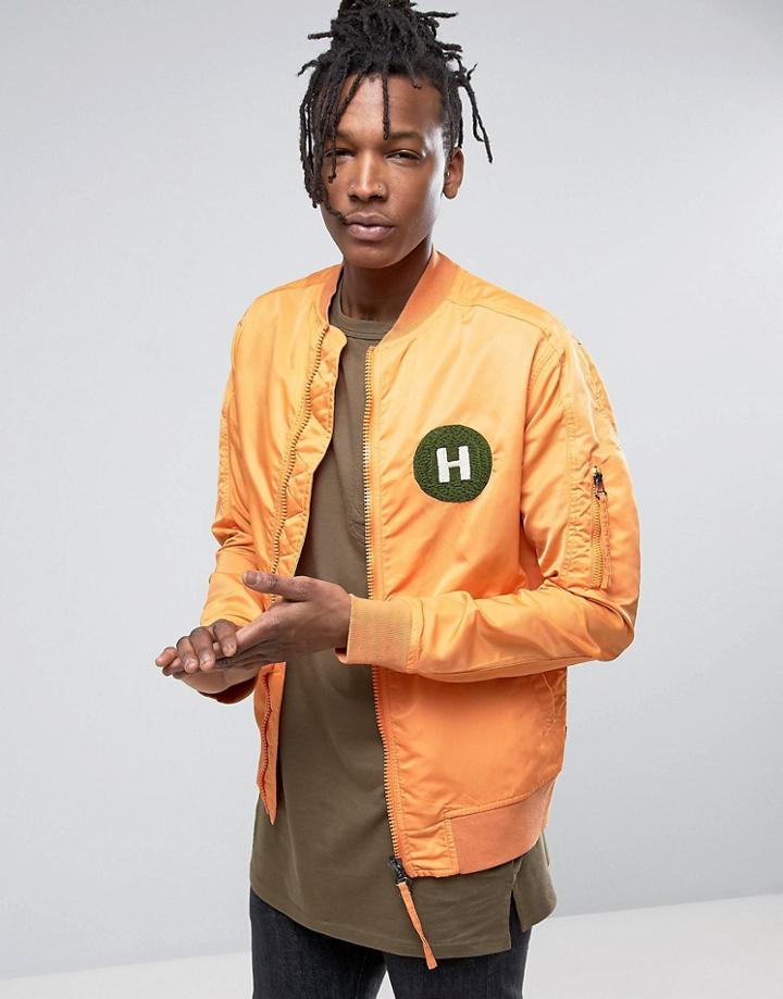 Maharishi Ma1 Bomber Jacket In Orange - Orange