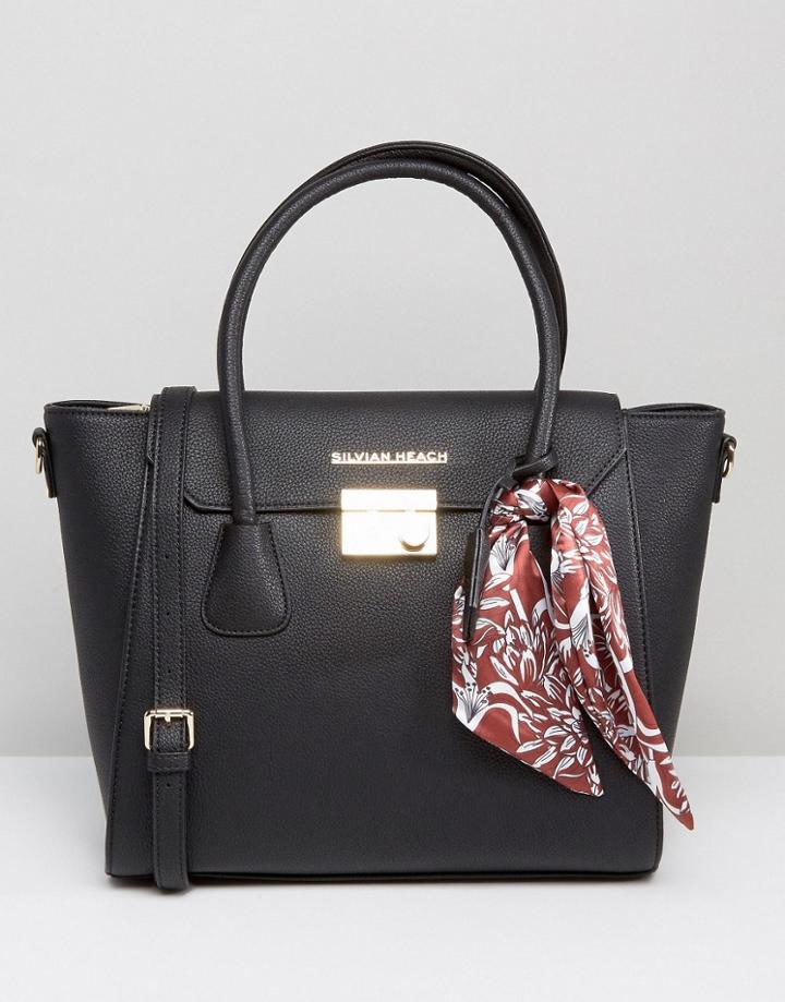 Silvian Heach Tote Bag With Scarf Detail - Black