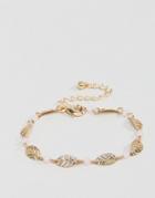 Asos Leaf Chain Bracelet - Gold