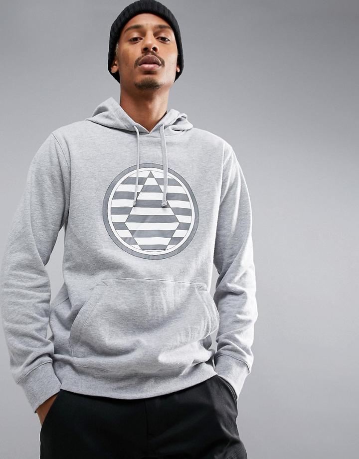 Volcom Striped Stone Hoodie - Gray