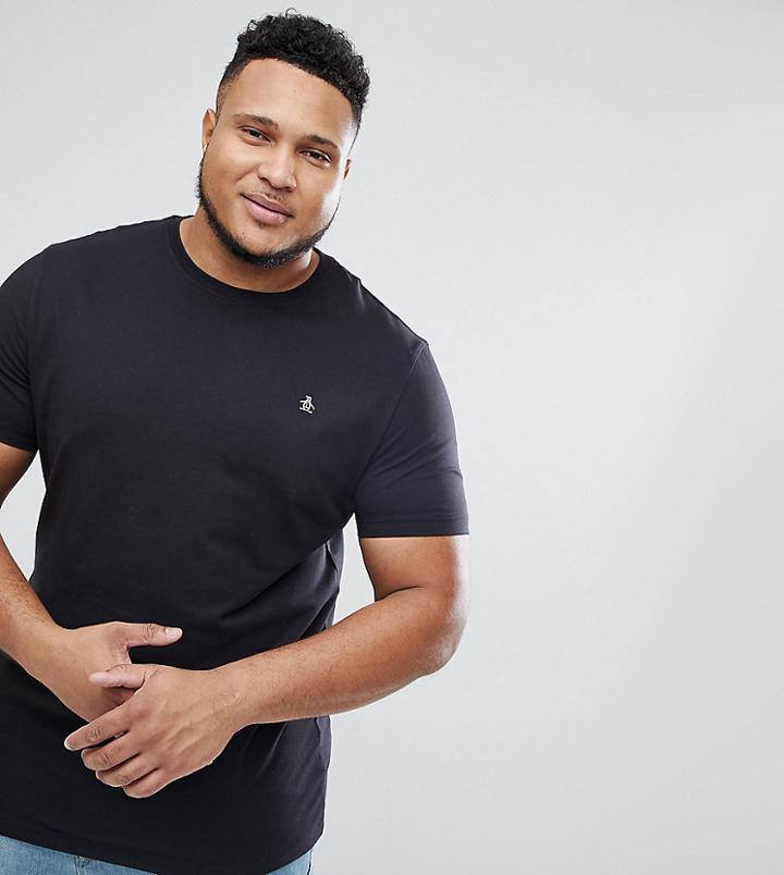 Original Penguin Plus Small Logo T-shirt In Black - Black