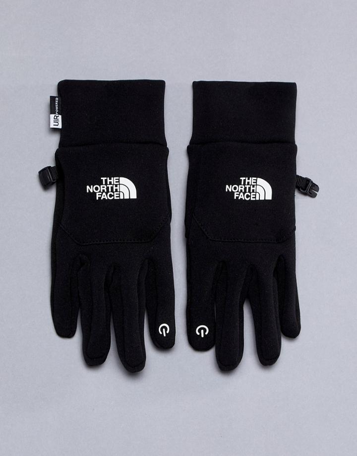 North Face E-tip Fleece Gloves In Black - Black