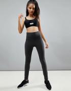Asos 4505 Sports Legging In Gray Marl - Gray